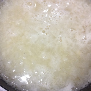 みじん切り大根の麦味噌汁